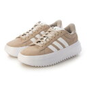 アディダス adidas レディース スニーカー グランドコート プラットフォーム IH2408 (ワンダーベージュ/フットウェアホワイト/フットウェアホワイト...