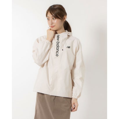 ニューバランス New Balance レディース ウインドジャケット フーデッドウーブンジャケット_ AWJ45653 （ベージュ）