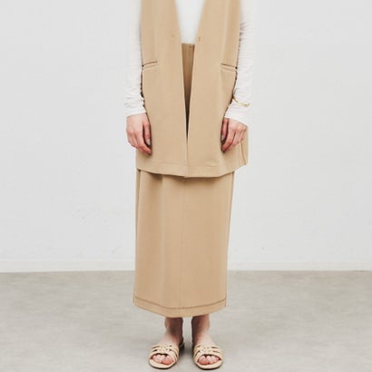 クロエンス cloenc ◆カットジョーゼットタイトスカート （モカブラウン(042)）