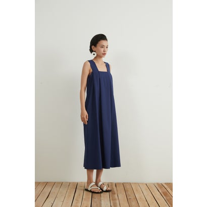 オンワンズオン On One's Own リネンミックスノースリーブワンピースジャンパースカート (NAVY) オンワンズオン On One's Own リネンミックスノースリーブワンピースジャンパースカート (NAVY)