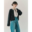 イェッカ ヴェッカ YECCA VECCA ビジューZIPニットジャケット (ブラック)(4)