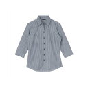 トーキョーシャツ TOKYO SHIRTS 形態安定 スキッパー衿 七分袖 レディースシャツ (ダークブルー)