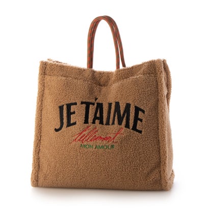 カシュカシュ cache cache ボア刺繍リバーシブル2wayトートバッグ （CM）