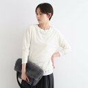 インディヴィ INDIVI 【洗える】コンパクトベロアカットソー (オフホワイト(003))