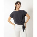 ティゴラ TIGORA レディース フィットネス 半袖Tシャツ フィットネス サイドスリット2WAY 半袖 Tシャツ TR-3F2884TS (ダークグレー)