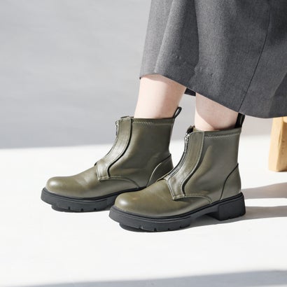 リーカ RiiiKa 厚底フトントジップブーツ （khaki）