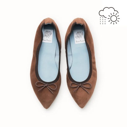 【パールトーン撥水】エマ フランシス Emma Francis フラットバレエシューズ （ブラウン レザースエード）