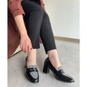 ラスドット lus. コインローファーヒールパンプス (千鳥)