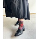ラスドット lus. コインローファーヒールパンプス (ブラック)