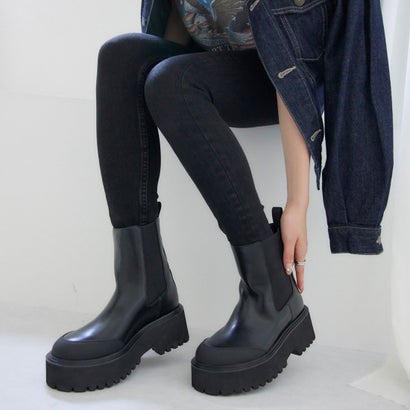 ラシックドット Rachic. 【レイン対応】 厚底ボリュームソールブーツ (ブラック)