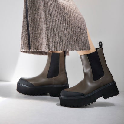ラシックドット Rachic. 【レイン対応】 厚底ボリュームソールブーツ (カーキ)