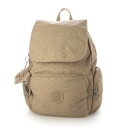 キプリング Kipling CITY ZIP S バックパック (Sign Beige Emb)