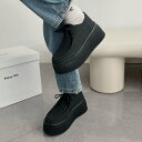 シューズインクローゼット Shoes in Closet -シュークロ- 厚底 プラットフォーム スニーカーライク NEO モカシン 2443 (ブラック/ヌバック)