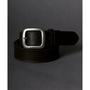 リーバイス LEVI'S スクエアバックル 35mm サイドステッチ レザーベルト メンズ カジュアル 革 本革 (ダークブラウン)(4)
