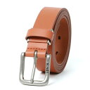 リーバイス LEVI'S スクエアバックル 30mm レザーベルト メンズ カジュアル ベルト レザー 革 本革 (ブラウン)
