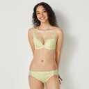 アモスタイル バイ トリンプ AMOSTYLE BY Triumph 夢みるブラ DeepV ブラ&ショーツセット スウィンギングブーケ(A,B,C,Dカップ) AMST1440 WHU1 + Hikini1 JX 【返品不可商品】 (グリーン)