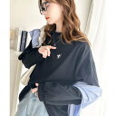 クラシカルエルフ Classical Elf 大人カジュアルスタイルに。綿100%着心地抜群の胸刺繍クルーネック長袖Tシャツ (ブラック)