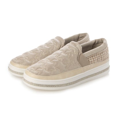 ジュエル キャスケット JEWEL CASKET スターパテッドスリッポンスニーカー （ベージュ）