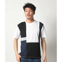 ジーンズメイト JEANS MATE 【ZEROSTAIN】着るだけで 汗染み対策 切り替えT 柄 切替 撥水 UVカット デザイン パターン豊富 (ホワイトN)
