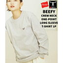 ジーンズメイト JEANS MATE 【HANES】ヘインズ BEEFY ワンポイント ロングTシャツ H8ーX40 ビーフィー ロンT ヘビーウェイト ユニセックス タフで型崩れしにくい (グレー)