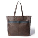 ジーンズメイト JEANS MATE 【EDWIN】エドウィン 別注 PU トートバッグ 開口部 ファスナー デイリー 旅行 ワンマイル カジュアル ビジネス (ブラウン)
