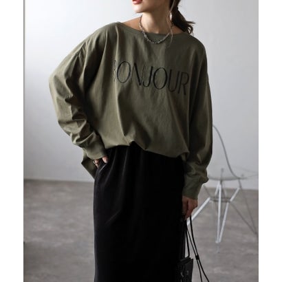 ボンジュールサガン BONJOUR SAGAN BONJOURオフショルカットソー （KHAKI）のサムネイル