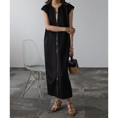 ボンジュールサガン BONJOUR SAGAN ダブルジップ3wayVネックジャンパースカート （BROWN）