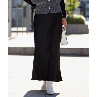 ボンジュールサガン BONJOUR SAGAN マットサテンスカート （BLACK）