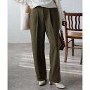 ボンジュールサガン BONJOUR SAGAN 【セットアップ対応商品】カットジョーゼットタックテーパードパンツ (KHAKI)