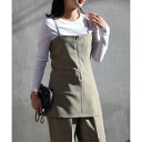 ボンジュールサガン BONJOUR SAGAN フロントジップビスチェキャミ (LIGHT-KHAKI)