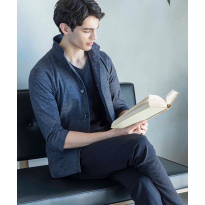 エムケーミッシェルクラン オム MK MICHEL KLEIN HOMME BREATH MESH スタンドカラージャケット （ネイビー）