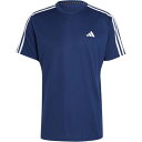 アディダス adidas adidas アディダス トレイン エッセンシャルズ スリーストライプス トレーニング半袖T (DBLU/WHT)