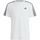 アディダス adidas adidas アディダス トレイン エッセンシャルズ スリーストライプス トレーニング半袖T (WHT/BLK)