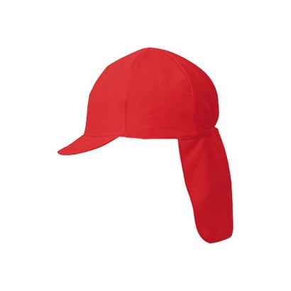 フットマーク FOOTMARK FOOTMARK フットマーク スクラムプラス 体操帽子 キャップ フラップつき UV対策 紫外 （レッド）