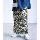 レカ reca ランダムプリーツタイトスカート(y2775) (ヒョウ柄(オフホワイト×ブラック))