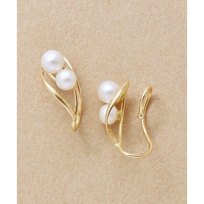 テイクアップ TAKE-UP [ フワットイヤリングス]タンスイパールひねりラインイヤリング （イエローゴールド）