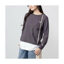 マックハウス Mac-House LOGOS PARK ロゴス パーク フェイクレイヤード長袖Tシャツ 4186ー2654 (グレー)