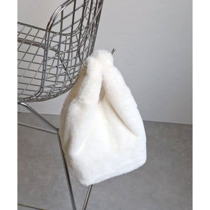 トライシル Trysil 【デイリー/ミディアムサイズ/軽量】 フェイクファーショッパーバッグ （ホワイト）