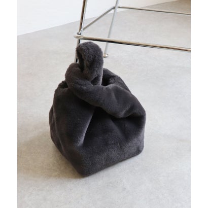 トライシル Trysil 【デイリー/ミディアムサイズ/軽量】 フェイクファーショッパーバッグ （チャコール）