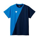 ヴィクタス VICTAS VICTAS ヴィクタス 卓球 Tシャツ VーTS230 メンズ レディース吸汗速乾 ウエア シャツ (BL/NV)