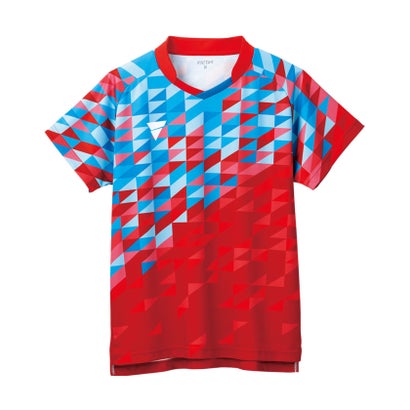 ヴィクタス VICTAS VICTAS ヴィクタス 卓球 ゲームシャツ VーGS220 シャツ ウェア JTTA公認 2021年全日本 （RD/BL）