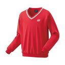 ヨネックス YONEX Yonex ヨネックス テニス ジュニアトレーナー トレーナー トップス UVカット 吸汗速乾 (サンセットレッド)