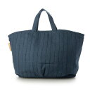 アースメイド EARTH MADE E6670 LINEN PINSTRIPE TOTE (ネイビー)