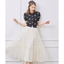 トッコクローゼット tocco closet ティアードチュールスカート (アイボリー)