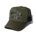 アヴィレックス AVIREX AX KING SIZE MESH CAP USA (カーキー)