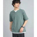 リップルフェイクレイヤードヘンリーネックTシャツ