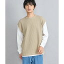フェイクレイヤードワッフルロングスリーブTシャツ(4)