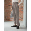 スタイルデリ STYLE DELI 【Made in JAPAN】裏微起毛ストレッチタック留めパンツ (ブラウンミックス)