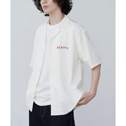 刺繍ハッポウプリントオープンカラーシャツ