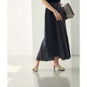 スタイルデリ STYLE DELI 【LUXE】段差デザインプリーツスカート (デニムネイビー)